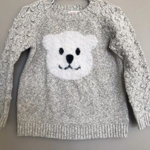 Cat & Jack | Fuzzy Teddy Bear Sweater | Size 4T